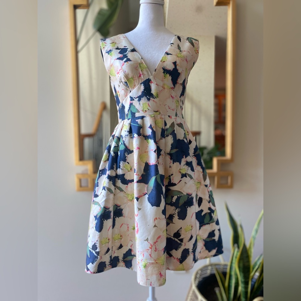 J.Crew Collection silk/wool blend floral dress